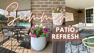 SUMMER 2023 PATIO MAKEOVER | Patio Decor Ideas | Decorate The Patio With Me