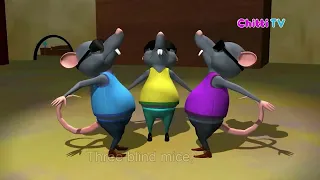 Three Blind Mice English Nursery Rhyme Song for Children | Chitti tv