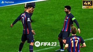 Real Madrid Vs Barcelona | Ronaldo and Messi vs Mbappe and haaland | FIFA 23 PS5 Gameplay 4K