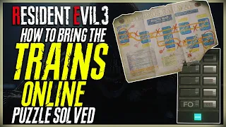 HOW TO BRING THE TRAINS ONLINE IN THE SUBWAY OFFICE RESIDENT EVIL 3 - RAILWAY ROUTE PUZZLE SOLVED