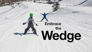 The Wedge, it's benefits when learning to ski, video 1of 2