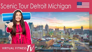 Scenic Virtual Guided Walking Tour Detroit - Michigan, USA