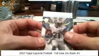 2014 Topps Supreme Football - Full Case 16x Break #5