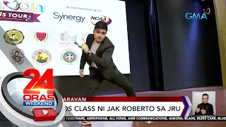 Jak Roberto, umupo bilang isa sa panel sa Sparkle Caravan: Campus Tour | 24 Oras Weekend