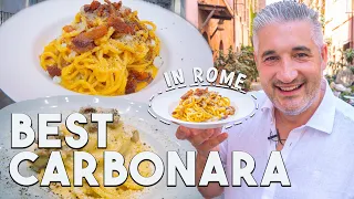 Eating the World's MOST DELICIOUS CARBONARA in Rome?!
