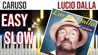 Caruso - Lucio Dalla - EASY SLOW Piano Tutorial 🎹 - video 4K🤙