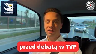 Konfederacja: Krzysztof Bosak przed debatą w TVP