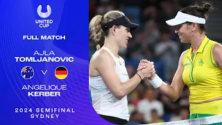 Ajla Tomljanovic v Angelique Kerber Full Match | United Cup 2024 Semifinals