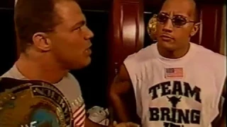 The Rock and Kurt Angle have a discussion about Pie & Strudel - WWF September 27, 2001