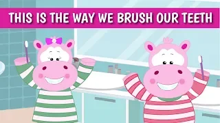 This Is The Way We Brush Our Teeth with Lyrics | Rhymes For Children | Nursery Rhymes | Hooray TV