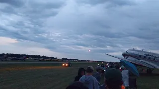 Wednesday night B-1 takeoff. Oshkosh 2018