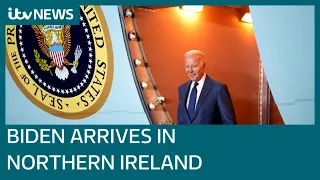 US President Biden arrives in Northern Ireland | ITV News