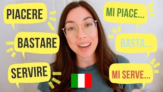 Come usare PIACERE, BASTARE, SERVIRE in italiano (IT, EN, FR, AR, ES SUB)