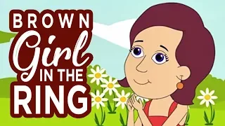English Nursery Rhymes | Brown Girl In The Ring | Songs For Kids | Animated Rhymes | Amulya Kids