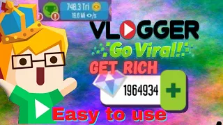 How To Get UNLIMITED Views And Diamonds In Vlogger Go Viral/Glitch*super easy