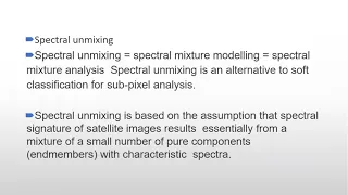 Classification of mixed pixels and  Spectral mixture analysis. #Geography  #Remote_Sensing #GIS