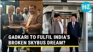 UST!Nitin Gadkari Tests Skybus In Sharjah; Delhi, Bengaluru, Pune To Get Suspended Rail System Soon!