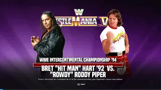 WWE 2K24 Wrestlemania 8 Bret Hart Vs Piper