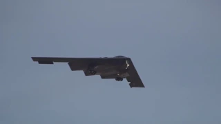 Flight of 2 B-2 spirits arriving at Nellis AFB