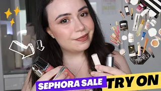 TRYING ON ALL THE MAKEUP I GOT DURING THE SEPHORA SALE!