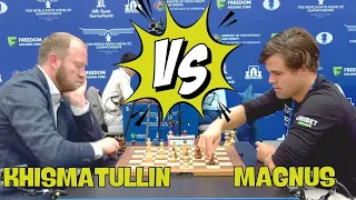 Khismatullin Denis VS Carlsen Magnus II 2023 FIDE World Rapid Championship R2