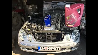 Mercedes E klasa w211 zamena filtera i ulja u motoru (how to change filter and engine oil)...