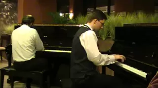 Calico Rag unrehearsed piano duet -- Tom Brier and Adam Swanson