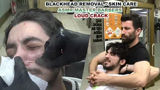 ASMR MASTER BARBERS 💈 BLACKHEAD REMOVAL SKIN CARE 💈 LOUD CRACK 💈 head,face,arm,palm,back,ear massage