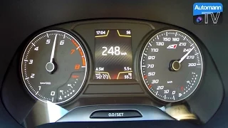 2016 SEAT Leon Cupra (290hp) - 0-252 km/h acceleration (60FPS)