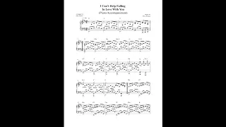 Can't Help Falling In Love - Elvis Presley (Piano Accompaniment)