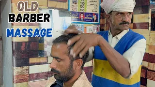 💈 PAKISTANI OLD BARBER HEAD MASSAGE WITH CRACKS #headmassage