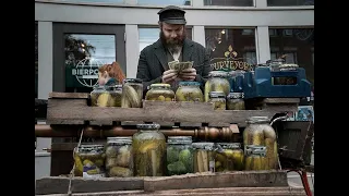 He lay in a barrel of cucumbers for 100 years and survived.  Movie Recap An American pickle (2020)