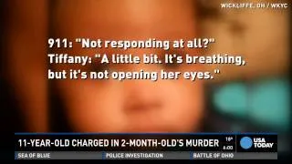 11-year-old girl charged with beating infant to death