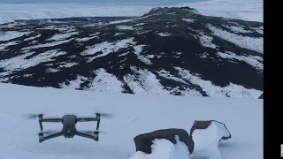 drone over Iceland Fagradalsfjall volcano Feb 4 2022