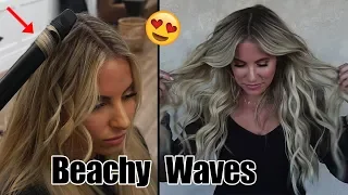 HOW TO create the BEST Beachy Curls! Hair Tutorial | Hair By Chrissy