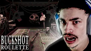 bistecone jogando Buckshot Roulette - jogo de terror