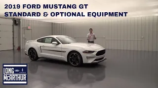 2019 FORD MUSTANG GT STANDARD AND OPTIONAL EQUIPMENT