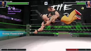 jay uso vs steve austin wwe games steve austin vs jey uso full fight wwe mayhem gameplay wwe gaming