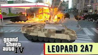 GTA 4 Tank gameplay ( Leopard 2A7 vs New York Police and Army Forces  )
