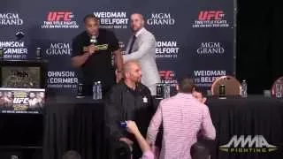 Daniel Cormier, Ryan Bader Clash at UFC 187 Post-Fight Press Conference