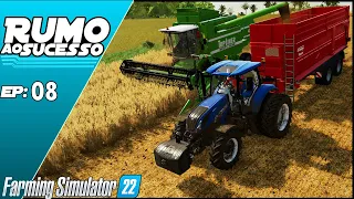 PRIMEIRA COLHEITA DE TRIGO DA NOSSA NOVA LAVOURA! | FARMING SIMULATOR 22 #08