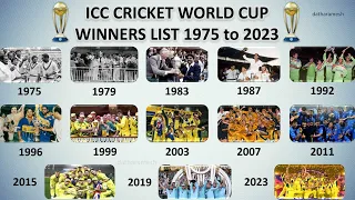 ICC Cricket World Cup Winners List From 1975 to 2023