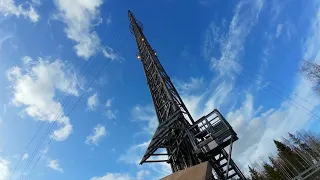climbing to 1056ft tower
