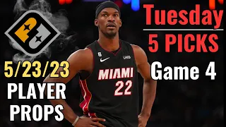 PRIZEPICKS NBA 5/23/23 TUESDAY CORE PLAYER PROPS HEAT CELTICS GAME 4!!