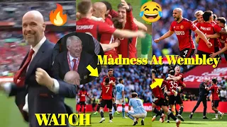 Màdness At Wembley!! 😂 Ten Hag & All Manchester United Players Go Crázy At Full-time vs Man City