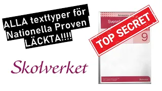 ALLA texttyper för Nationella Provens skrivdel!