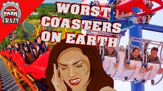 Top 10 WORST Roller Coasters on Earth 🎢👎🤕