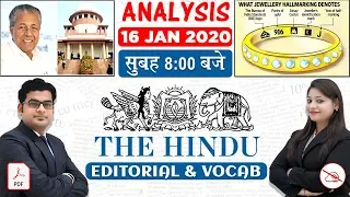 The Hindu Editorial Analysis | By Ankit Mahendras & Yashi Mahendras | 16 JAN 2020 | 8:00 AM