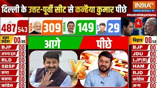 Lok Sabha Election Vote Counting Live: दिल्ली के उत्तर-पूर्वी सीट से कन्हैया कुमार पीछे | Manoj