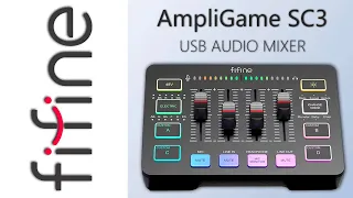 FIFINE AMPLIGAME SC3 - ДОСТУПНЫЙ МИКШЕР ДЛЯ ГЕЙМЕРОВ И СТРИМЕРОВ С RGB ПОДСВЕТКОЙ